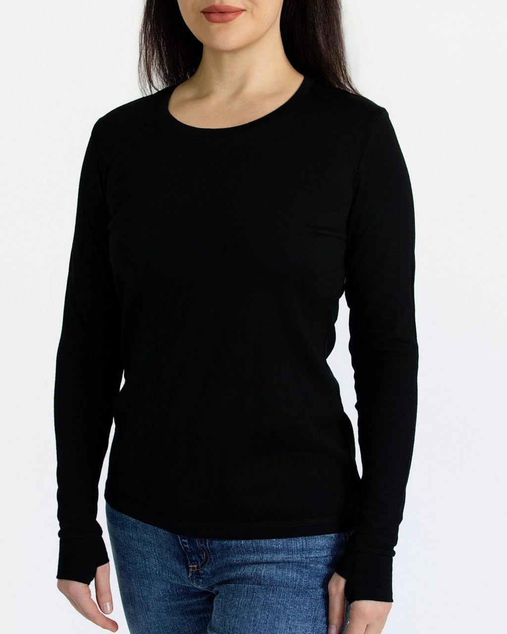 Women's Standard Long Sleeve - 100% Merino Wool, Black - The Better Kiwi Co