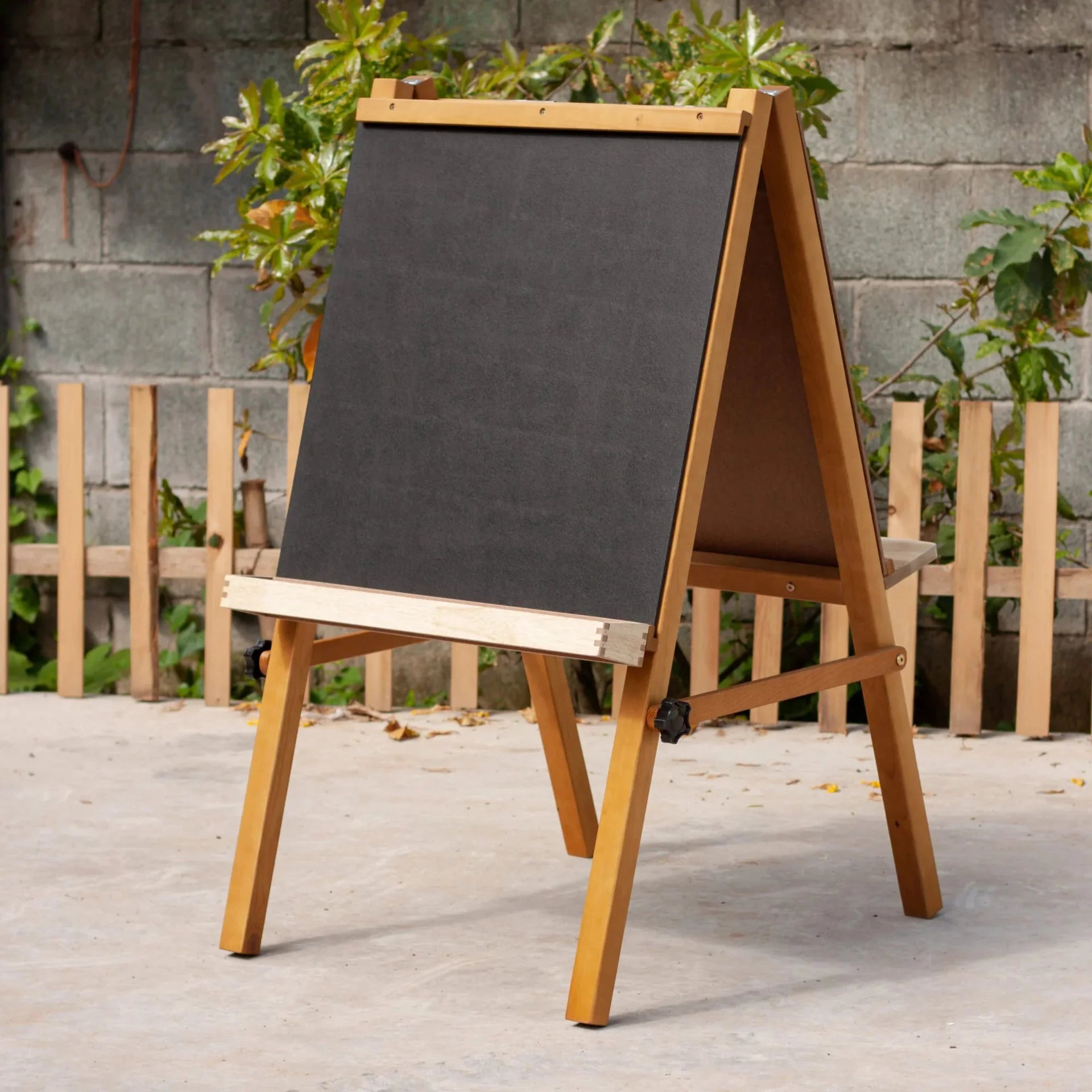 QToys 5 in 1 Wooden Art Easel for Kids - Montessori Creative Play Station