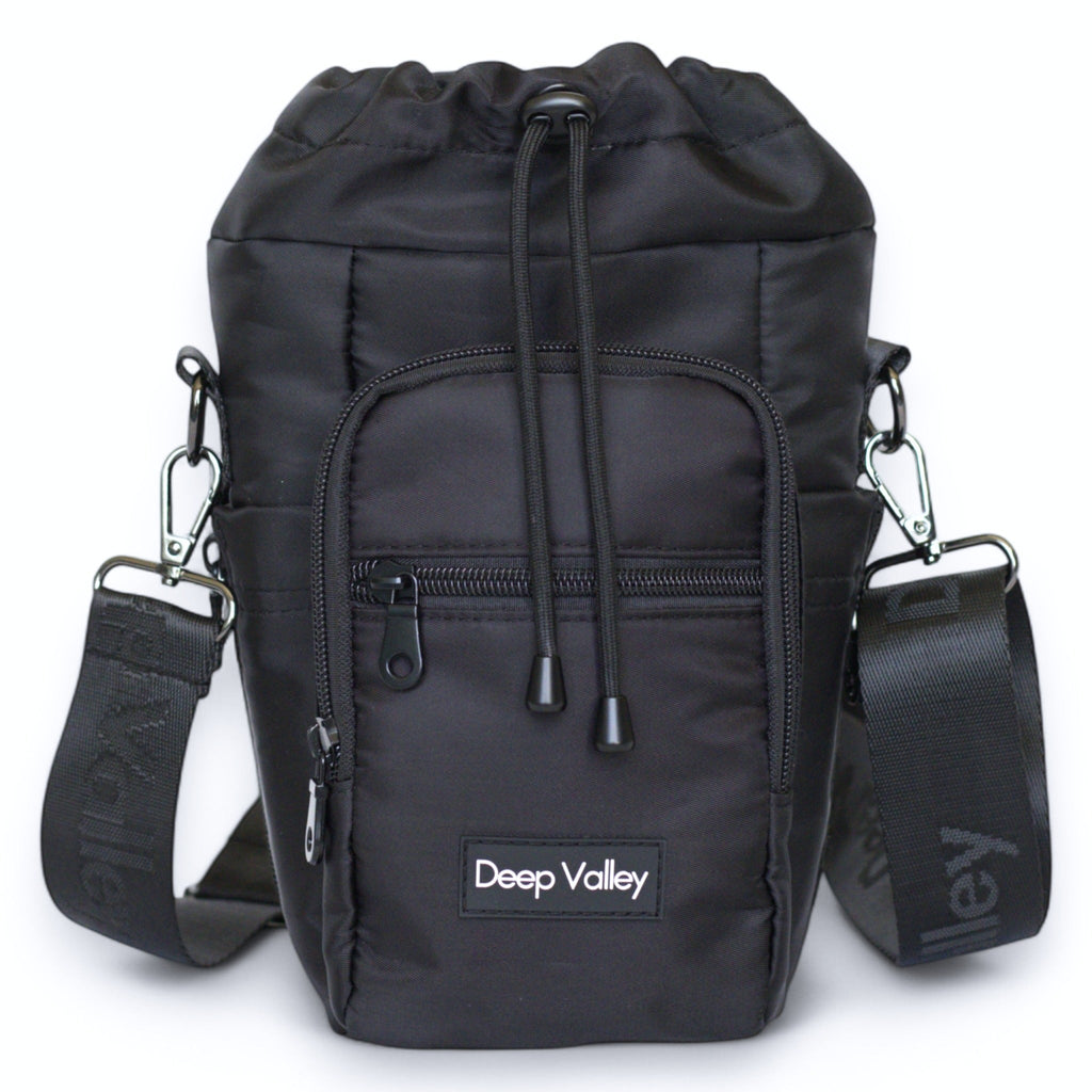 Bundle: Indigo Blue 1L Insulated Bottle + Black DayTrip Mini Bag