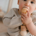 Wooden Grasping Rattle - QToys | Wooden Toy NZ