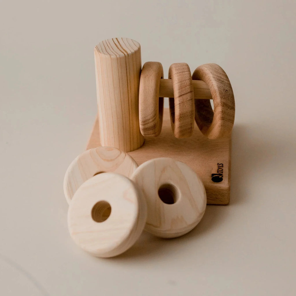 Horizontal Hanger Fine Motor Stacker – QToys | Wooden Toy NZ