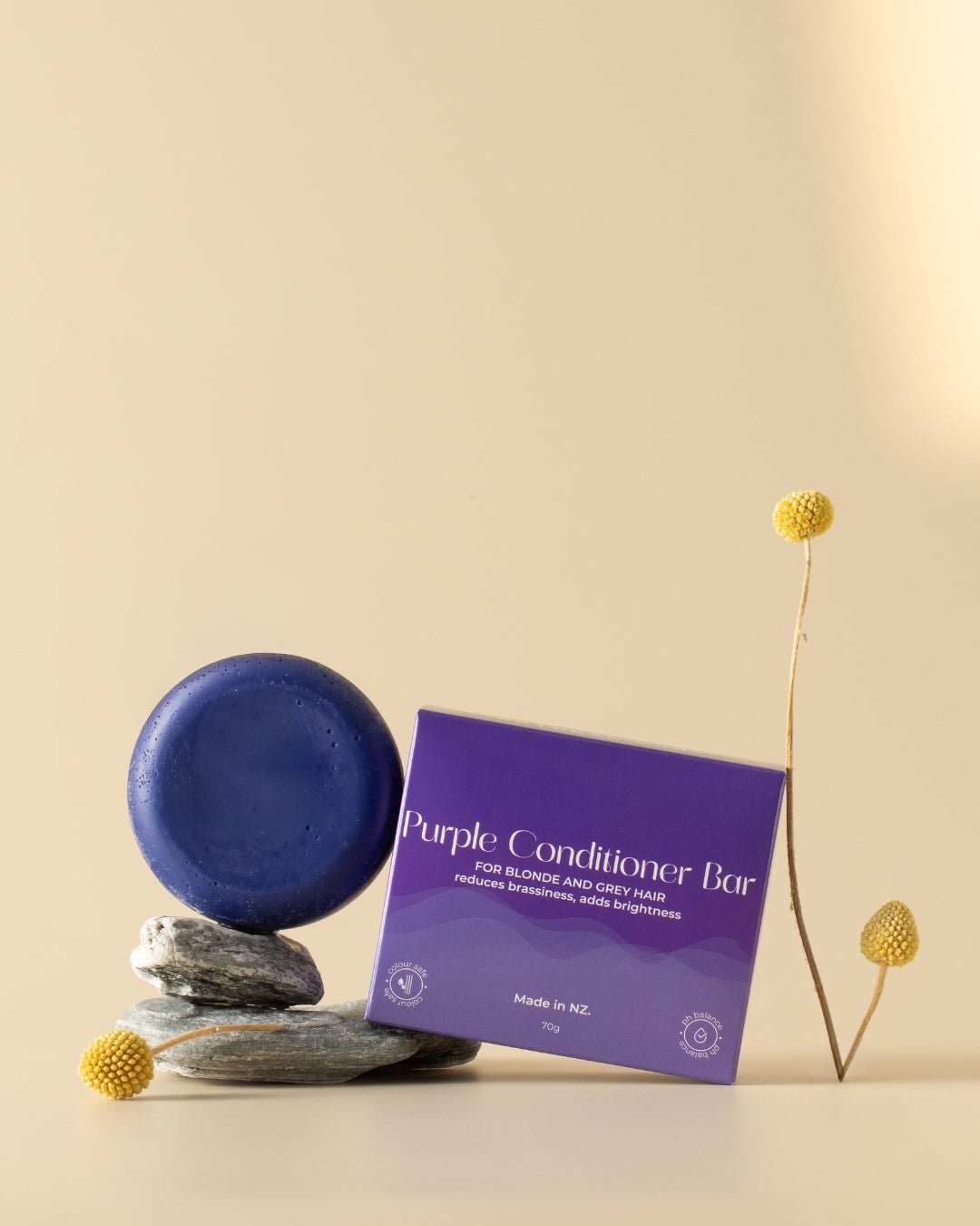 Purple Toning Conditioner Bar - Blonde & Grey - The Better Kiwi Co