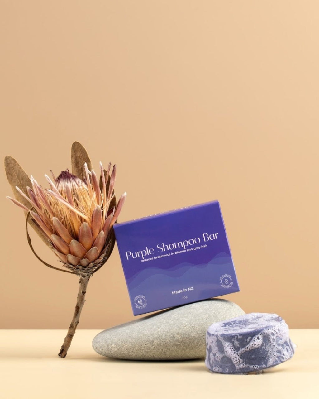 Purple Toning Shampoo Bar - Blonde & Grey - The Better Kiwi Co