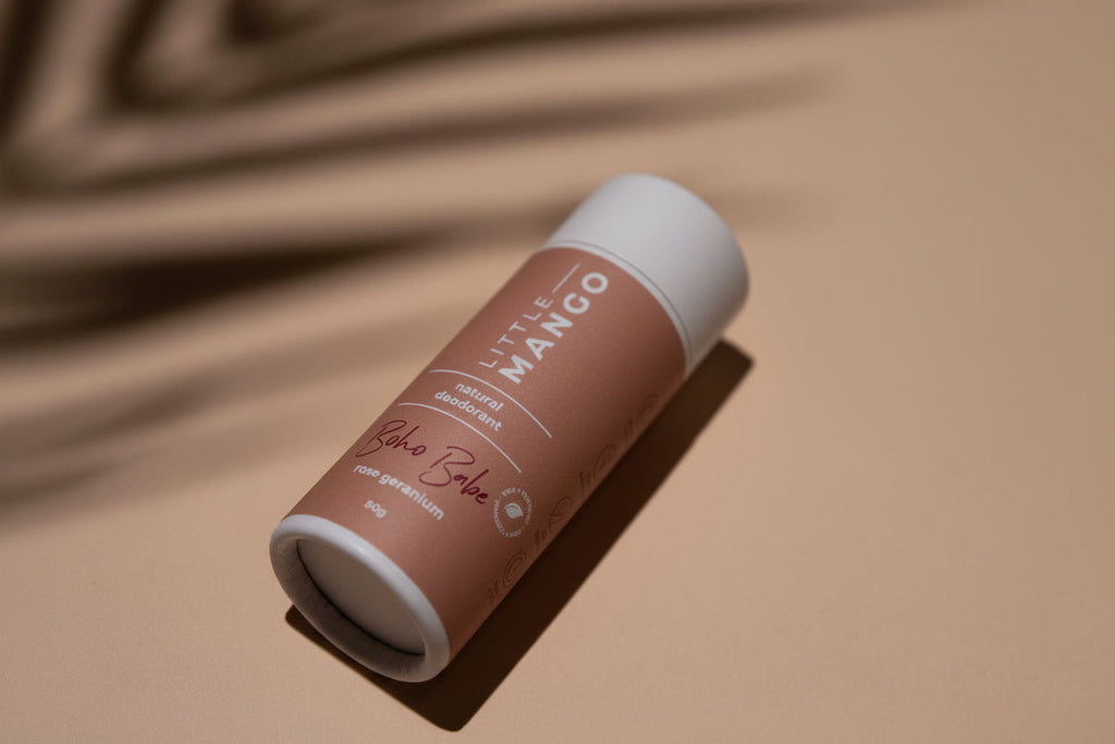 Rose geranium natural deodorant stick