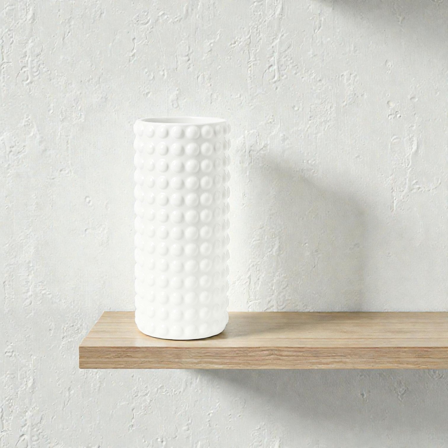 Frankly Cotton Ceramic White Gloss Bubble Vase